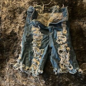 Fashion Nova Distressed Blue Jeans